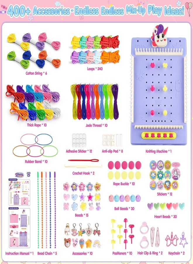ELFJOY Friendship Bracelet Making Kit,Arts and Crafts Kit for Girls Ages 8 9 10 11 12,Rainbow Weaving Loom for Kids to Make Bracelets Coasters Complete Beginner Weaving Supplies for Christmas Birthday - Image 3